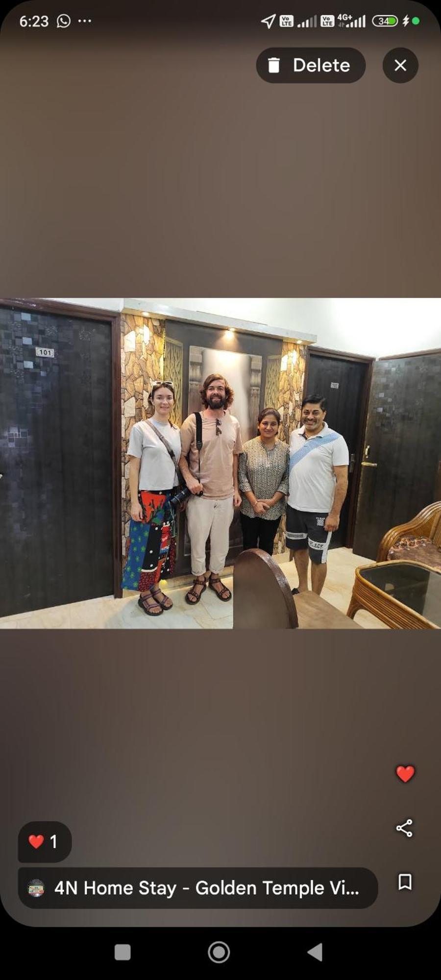 4N Homestay- Golden Temple View Amritsar Zewnętrze zdjęcie