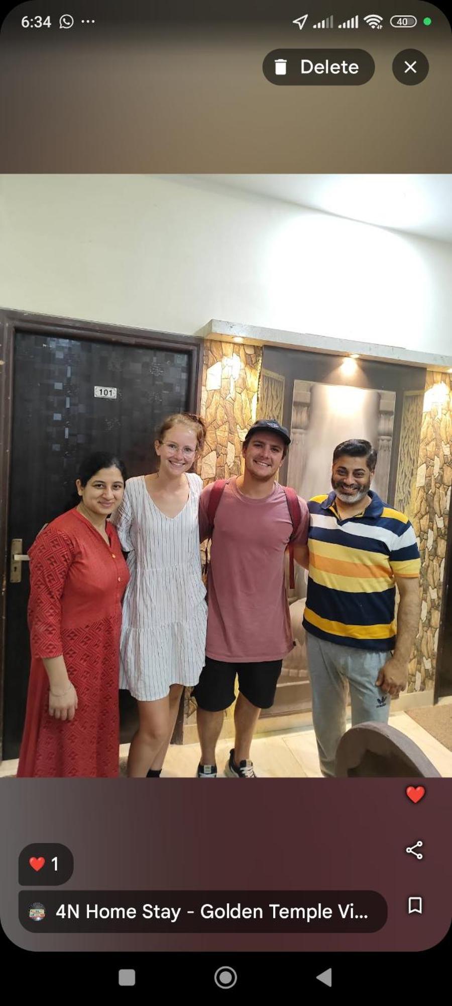 4N Homestay- Golden Temple View Amritsar Zewnętrze zdjęcie